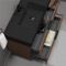 Floating Bathroom Vanity, Modern, Walnut, 40